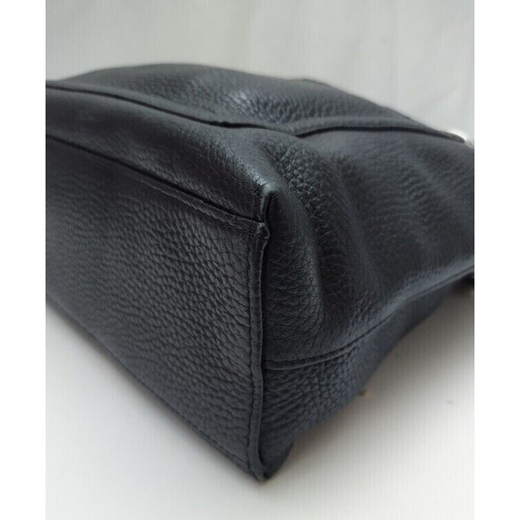 Brighton Black Pebbled Leather Pockets Double Handles Tote Shoulder Bag - Picture 9 of 14